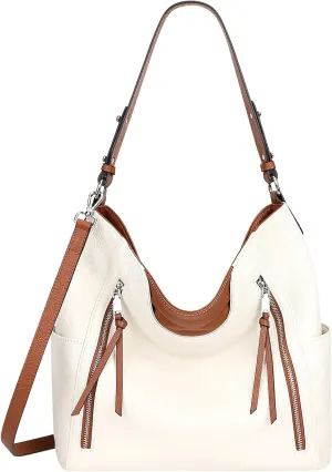 Over Earth Genuine Leather Hobo Bags for Women Soft Purses and Handbag Ladies Casual Shoulder Bag