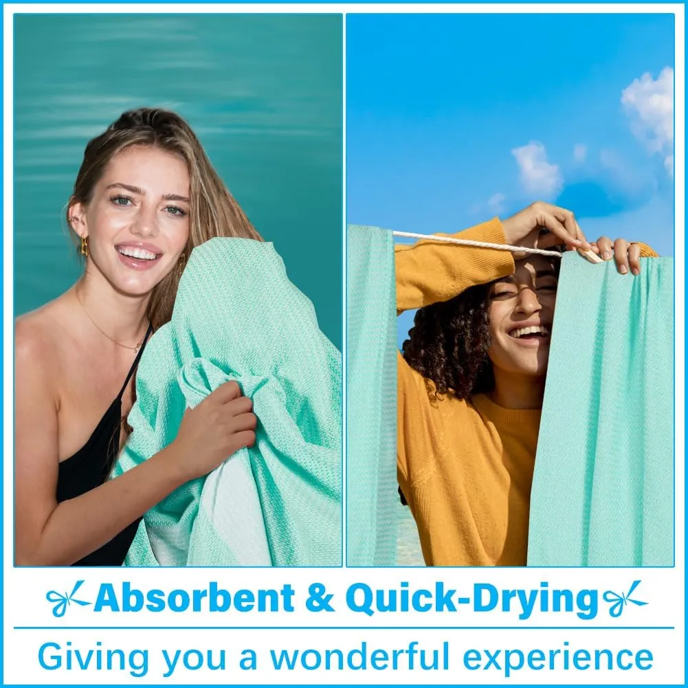 Oversized Turkish Beach Towel Blanket XXL Cotton Sandproof Towels Boho Woven Extra Large Big Sand Free Giant Throw Thick Blankets Huge Quilt XL Picnic Camping Necessities Cloud For Adult Gifts