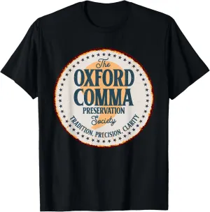 Oxford Comma Preservation Society Oxford Team T-Shirt