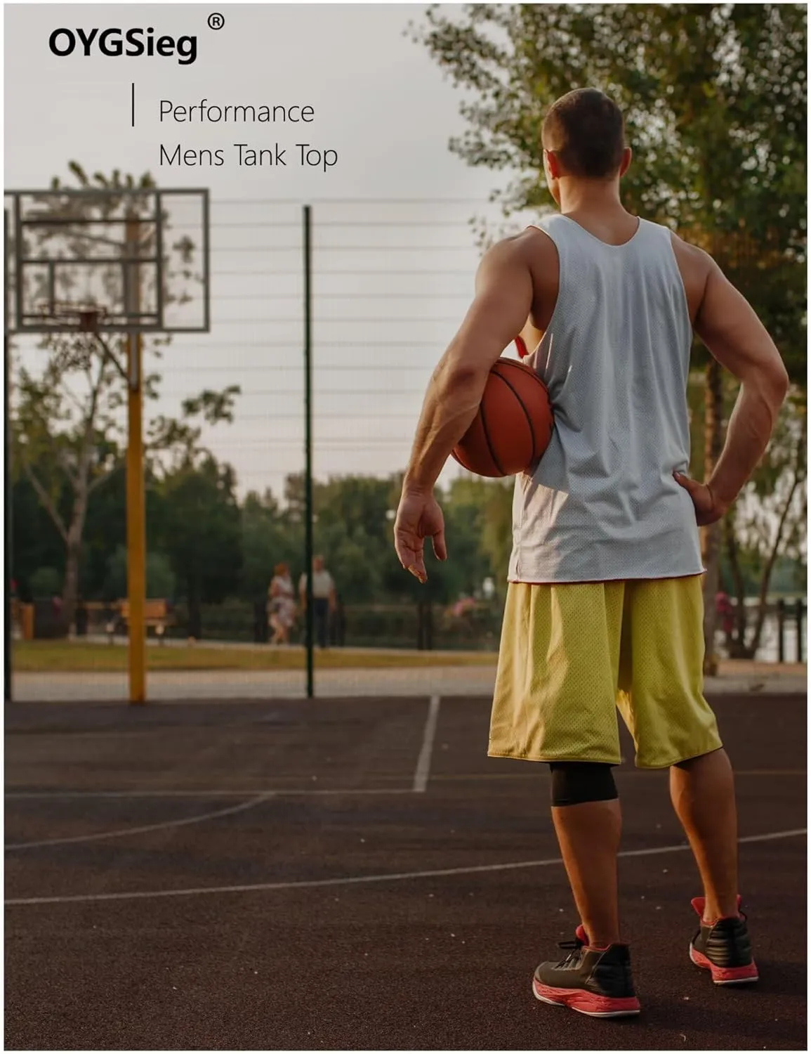 OYGSieg 6 Pack Men's Quick Dry Workout Tank Tops Breathable Gym Sleeveless Muscle Shirts for Active Men