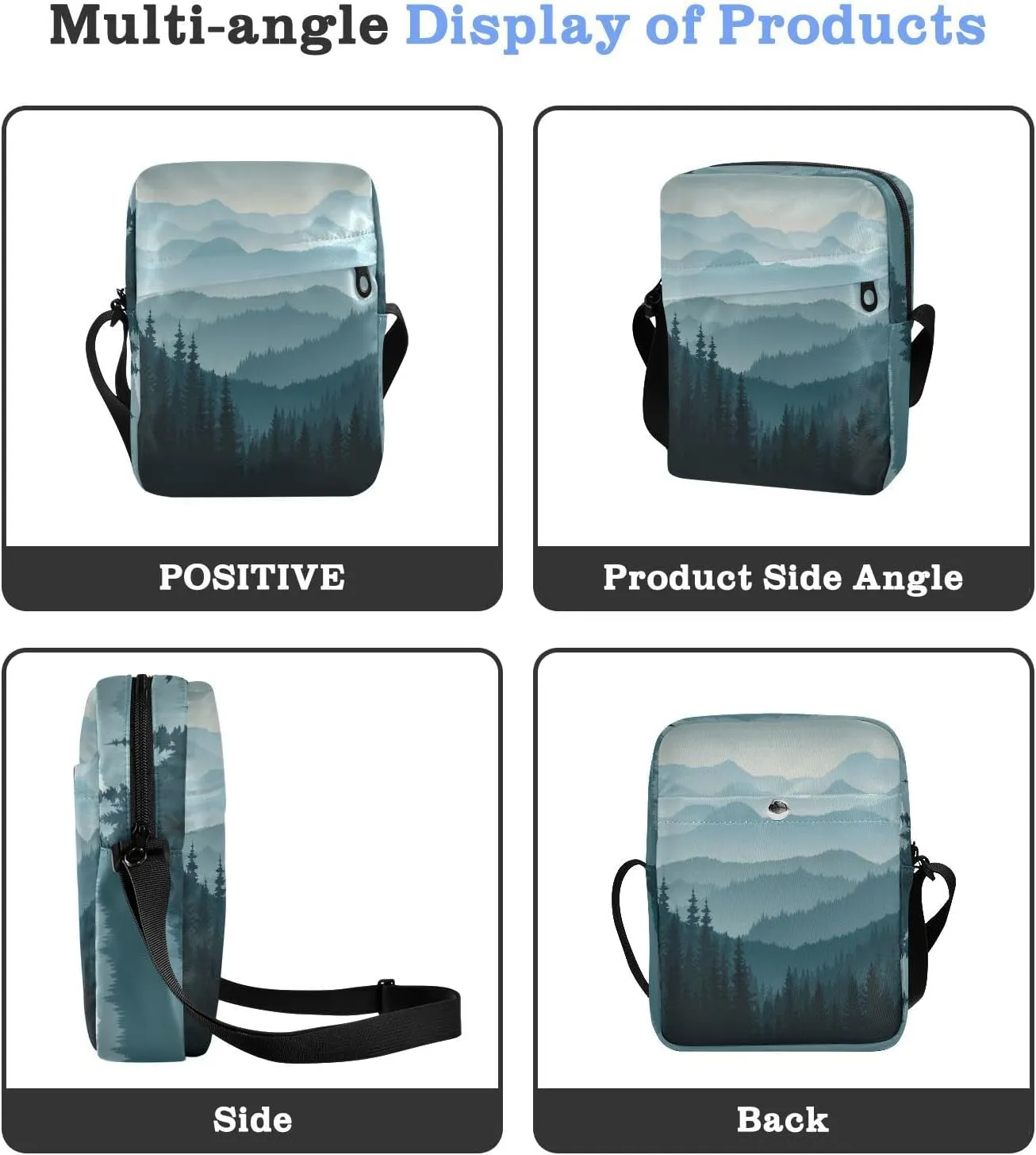 Oyihfvs Messenger Bag, Men's Crossbody Bag, Women's Crossbody Bag with Adjustable Strap