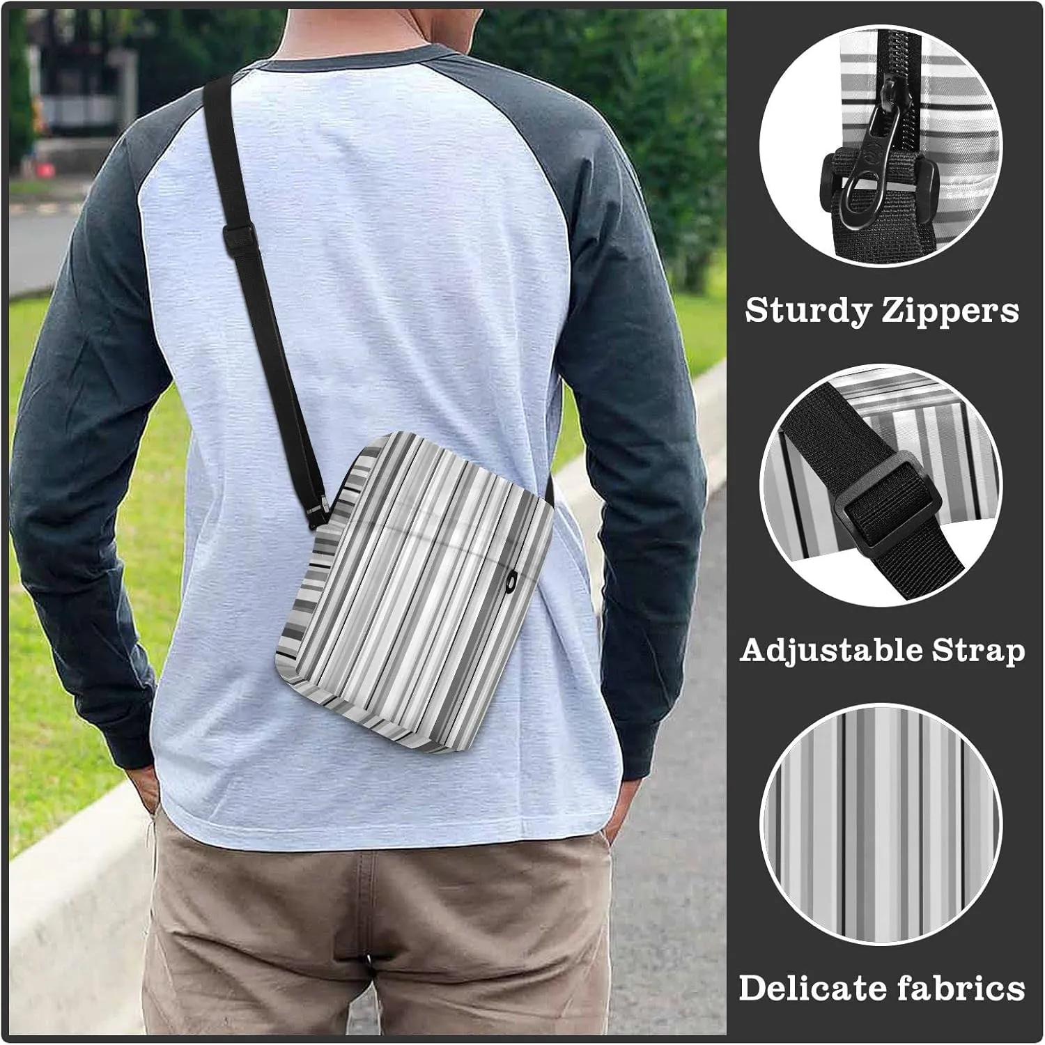 Oyihfvs Messenger Bag, Men's Crossbody Bag, Women's Crossbody Bag with Adjustable Strap