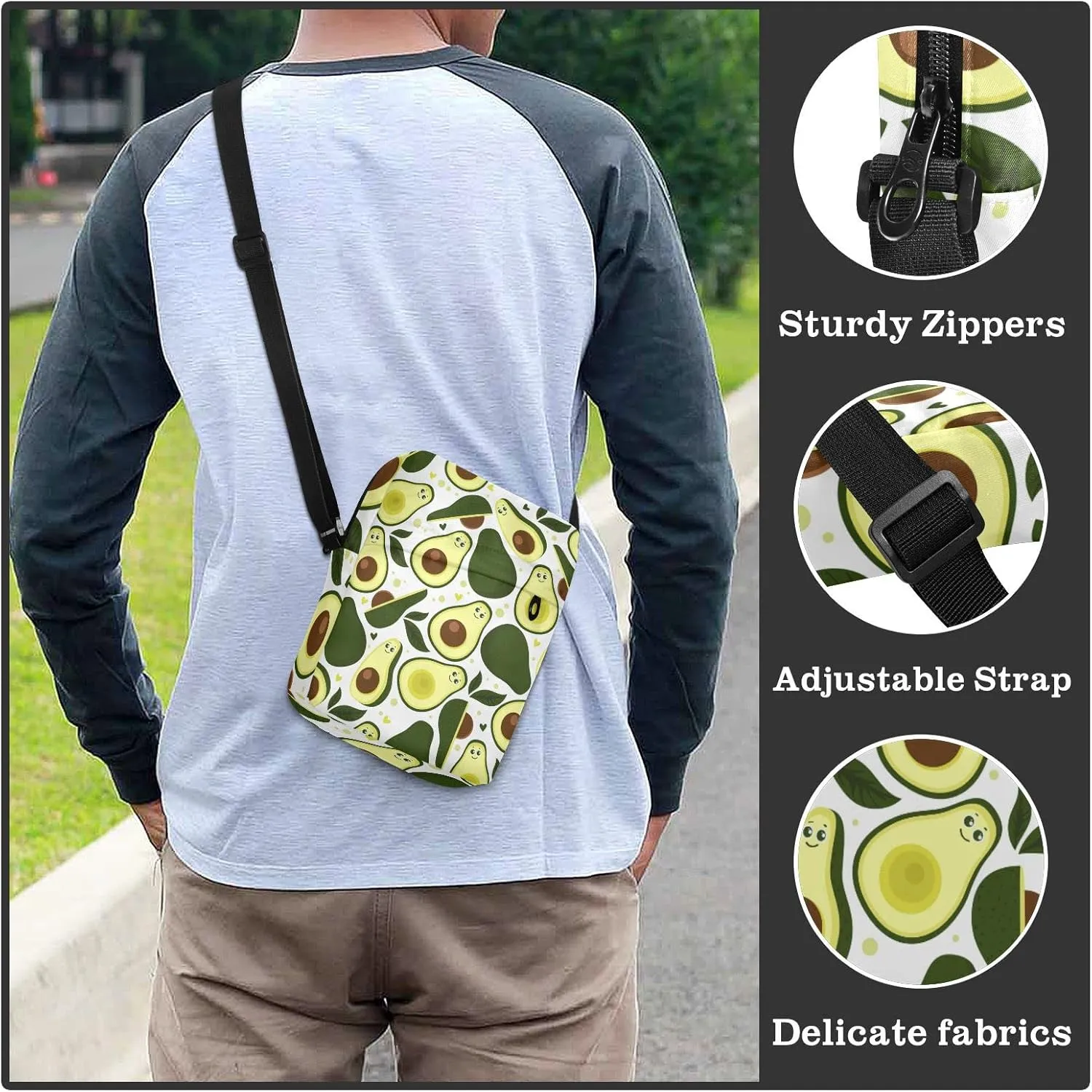 Oyihfvs Messenger Bag, Men's Crossbody Bag, Women's Crossbody Bag with Adjustable Strap