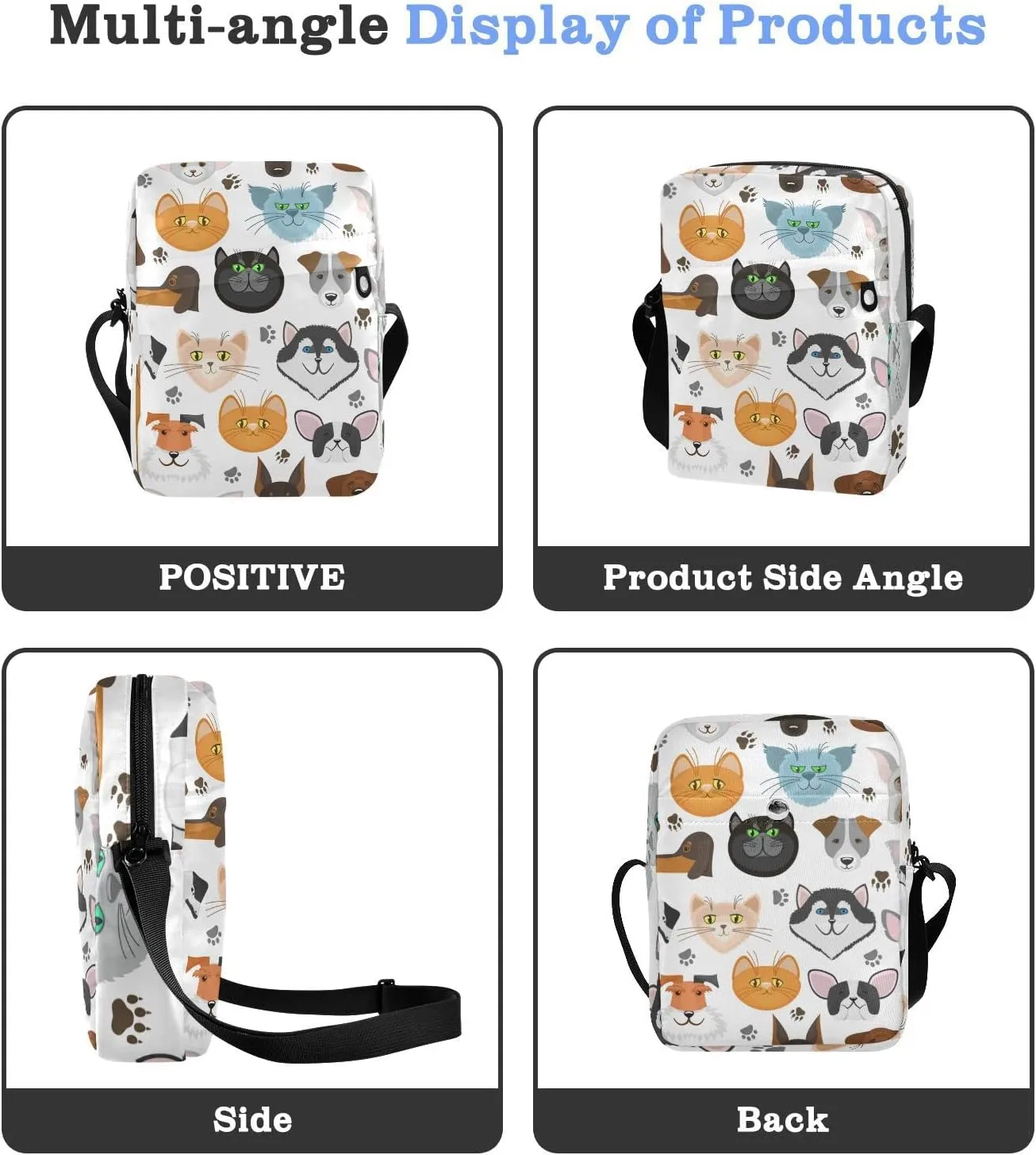 Oyihfvs Messenger Bag, Men's Crossbody Bag, Women's Crossbody Bag with Adjustable Strap