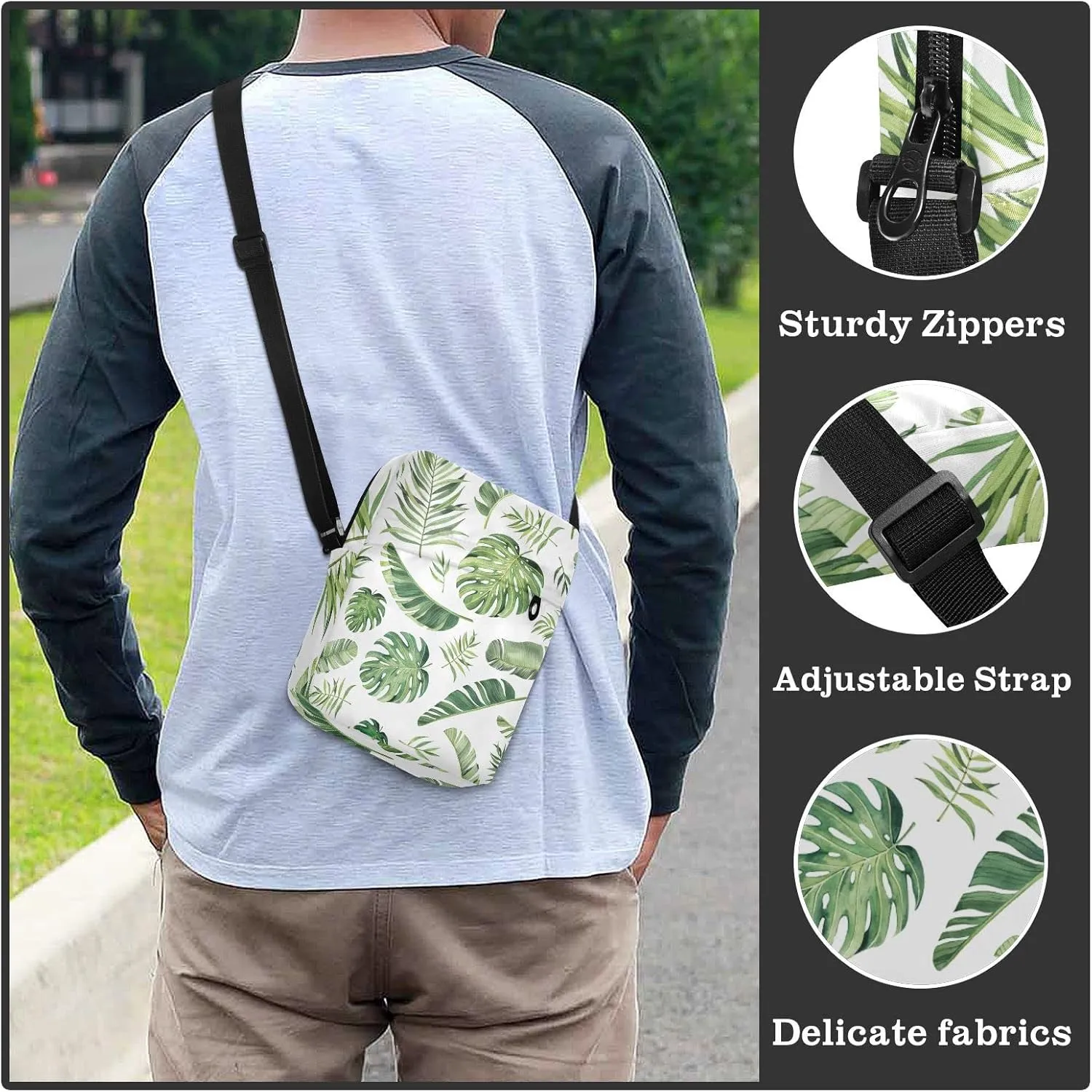 Oyihfvs Messenger Bag, Men's Crossbody Bag, Women's Crossbody Bag with Adjustable Strap