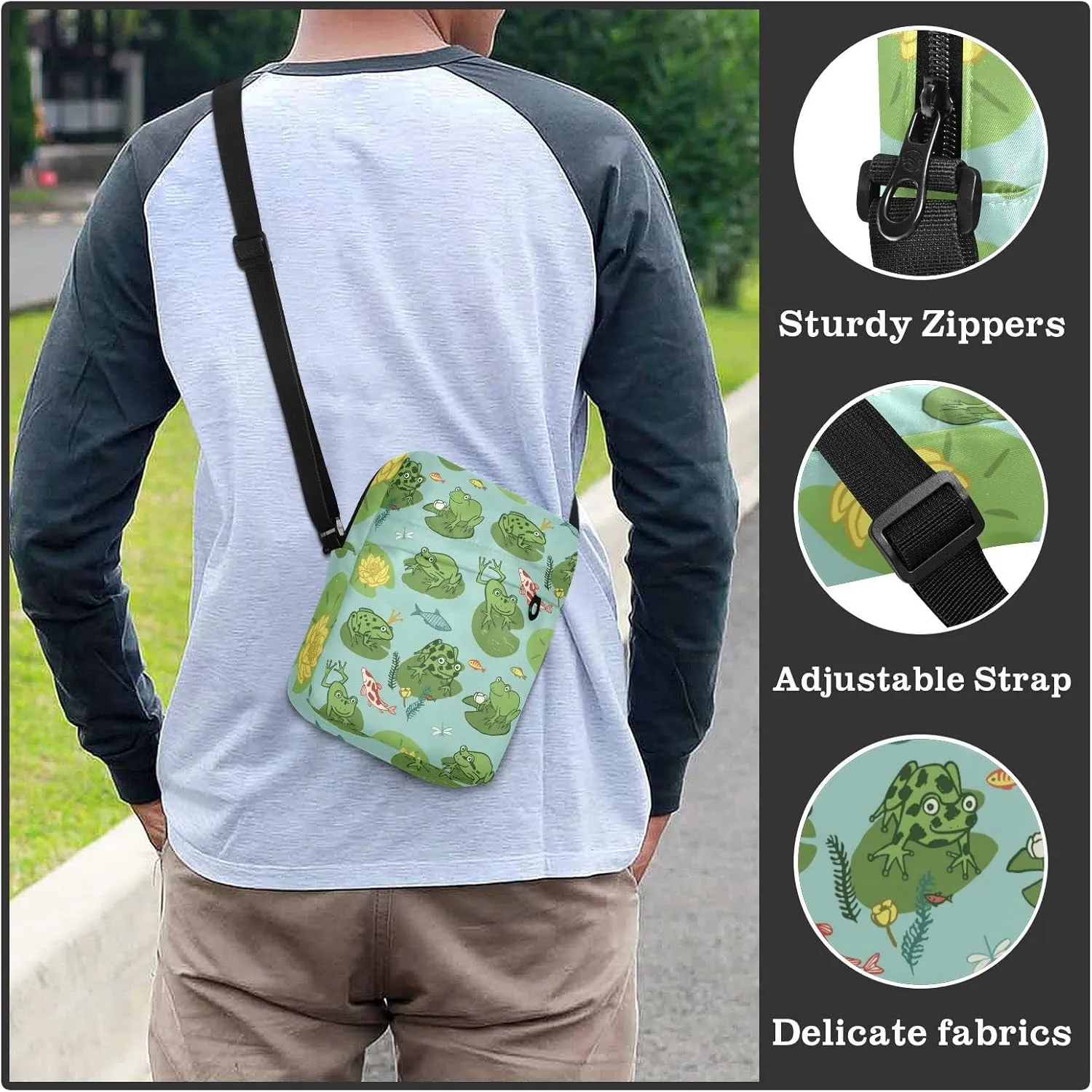 Oyihfvs Messenger Bag, Men's Crossbody Bag, Women's Crossbody Bag with Adjustable Strap