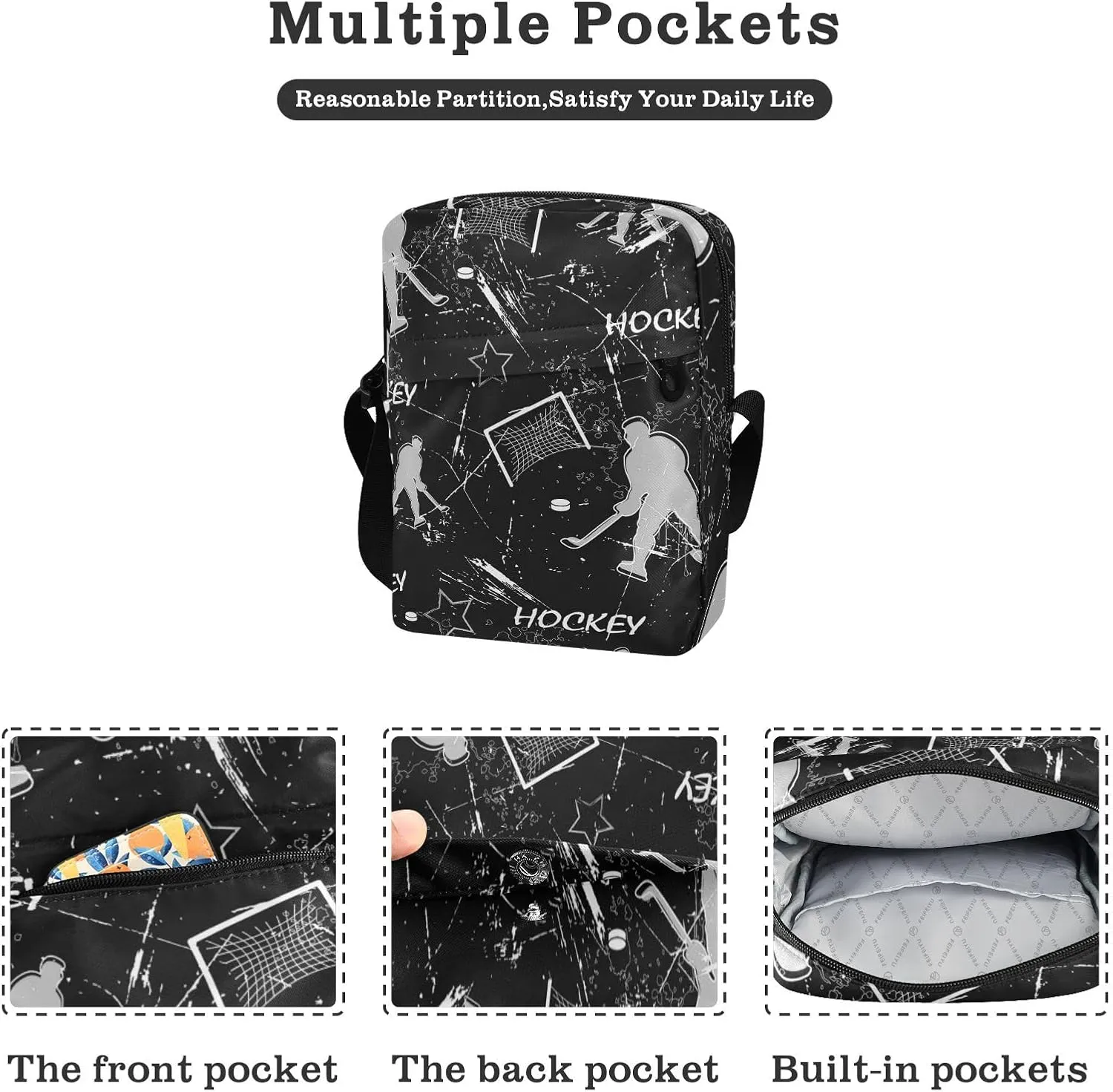 Oyihfvs Messenger Bag, Men's Crossbody Bag, Women's Crossbody Bag with Adjustable Strap