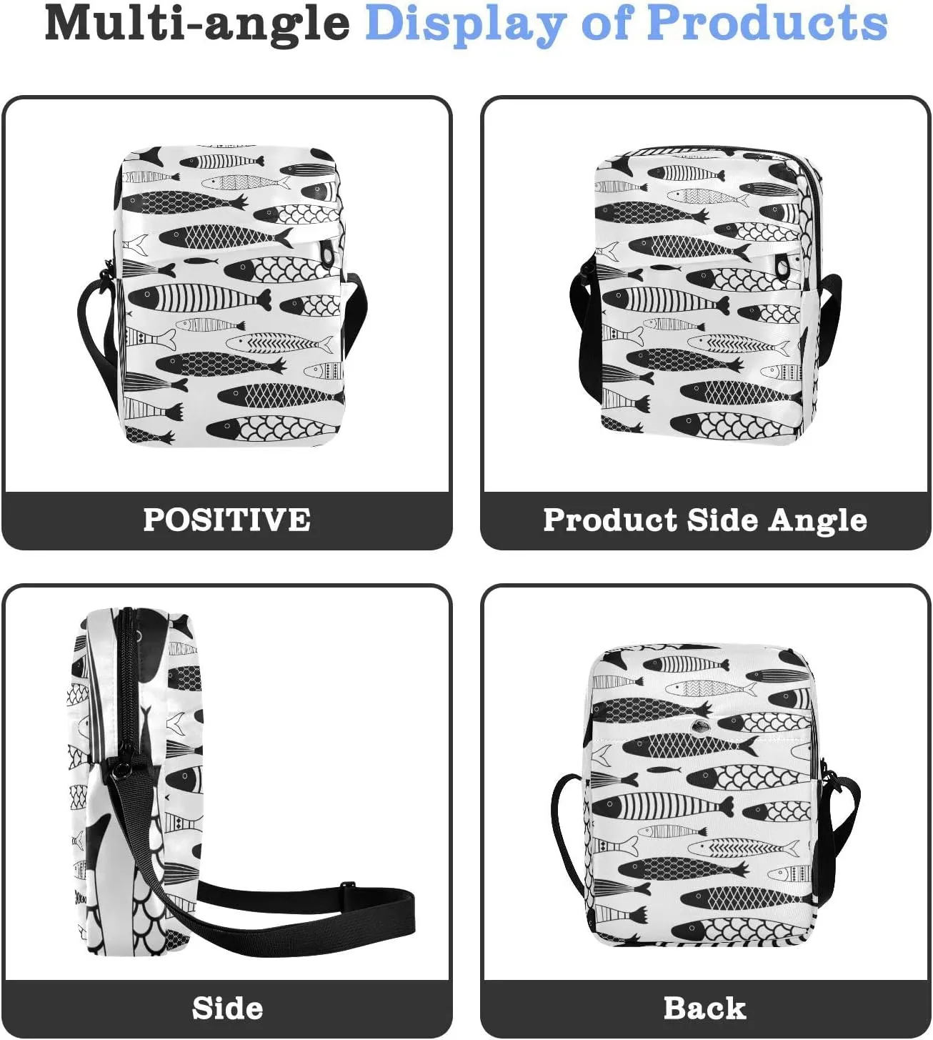 Oyihfvs Messenger Bag, Men's Crossbody Bag, Women's Crossbody Bag with Adjustable Strap