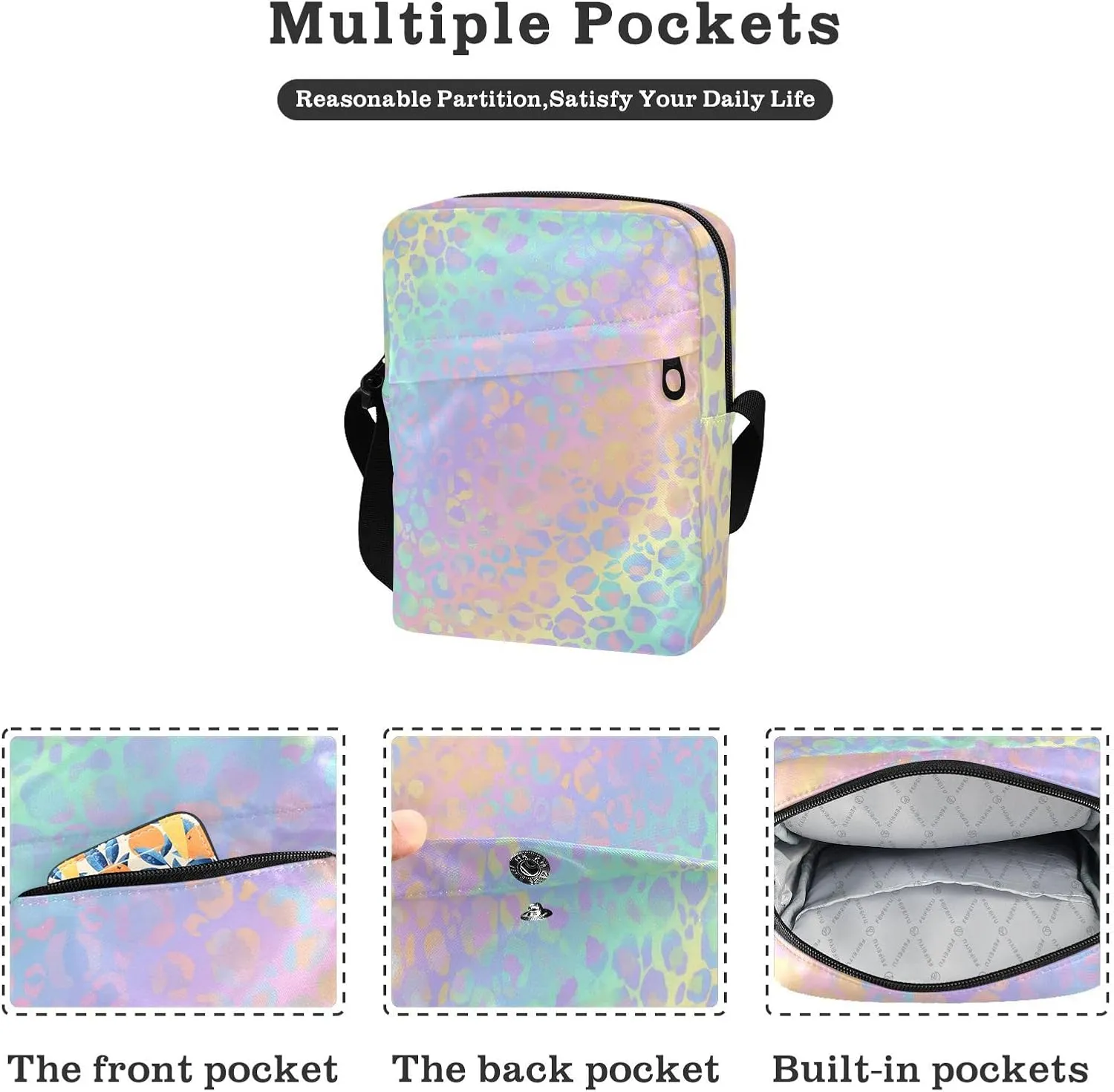 Oyihfvs Messenger Bag, Men's Crossbody Bag, Women's Crossbody Bag with Adjustable Strap