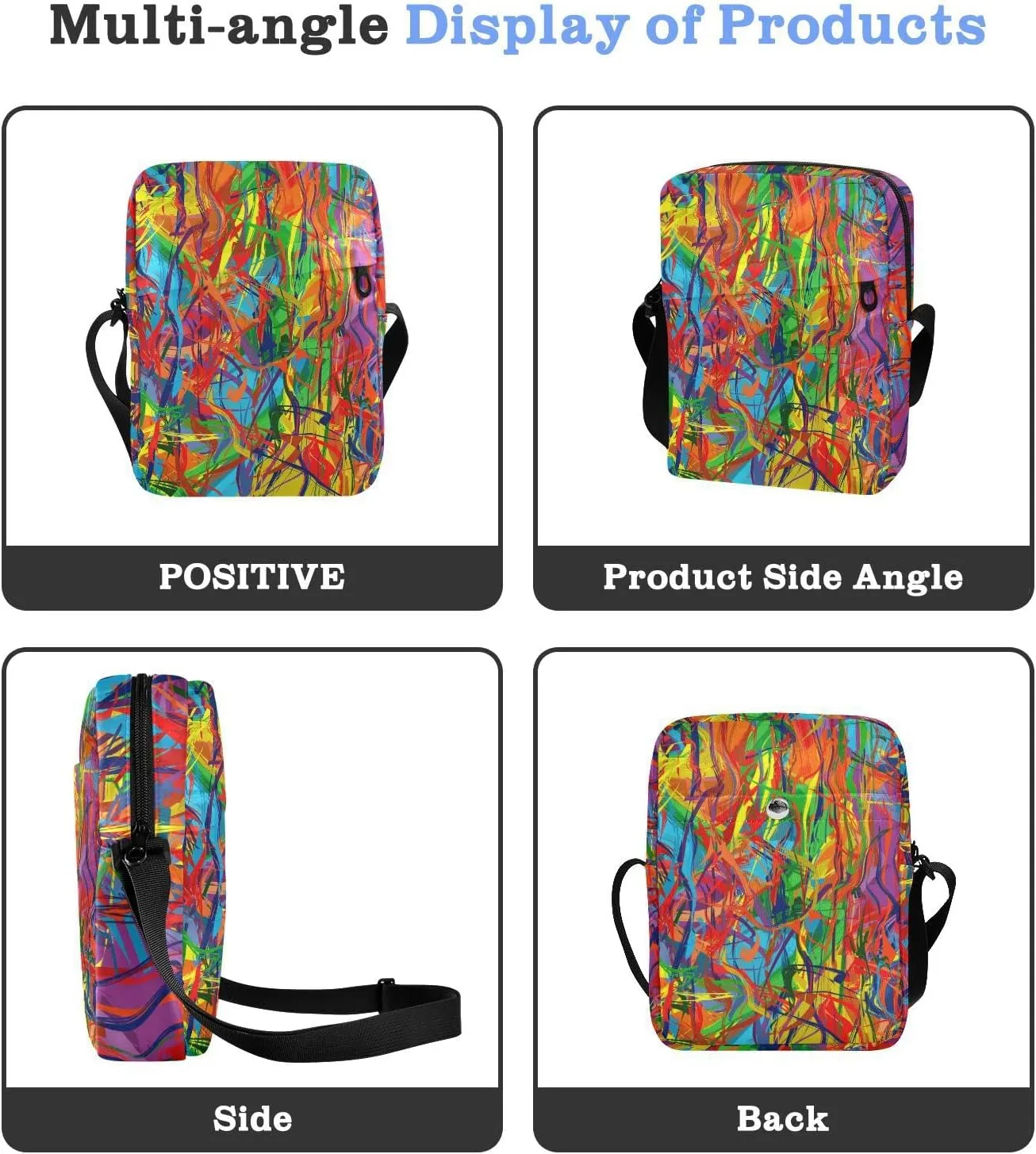 Oyihfvs Messenger Bag, Men's Crossbody Bag, Women's Crossbody Bag with Adjustable Strap