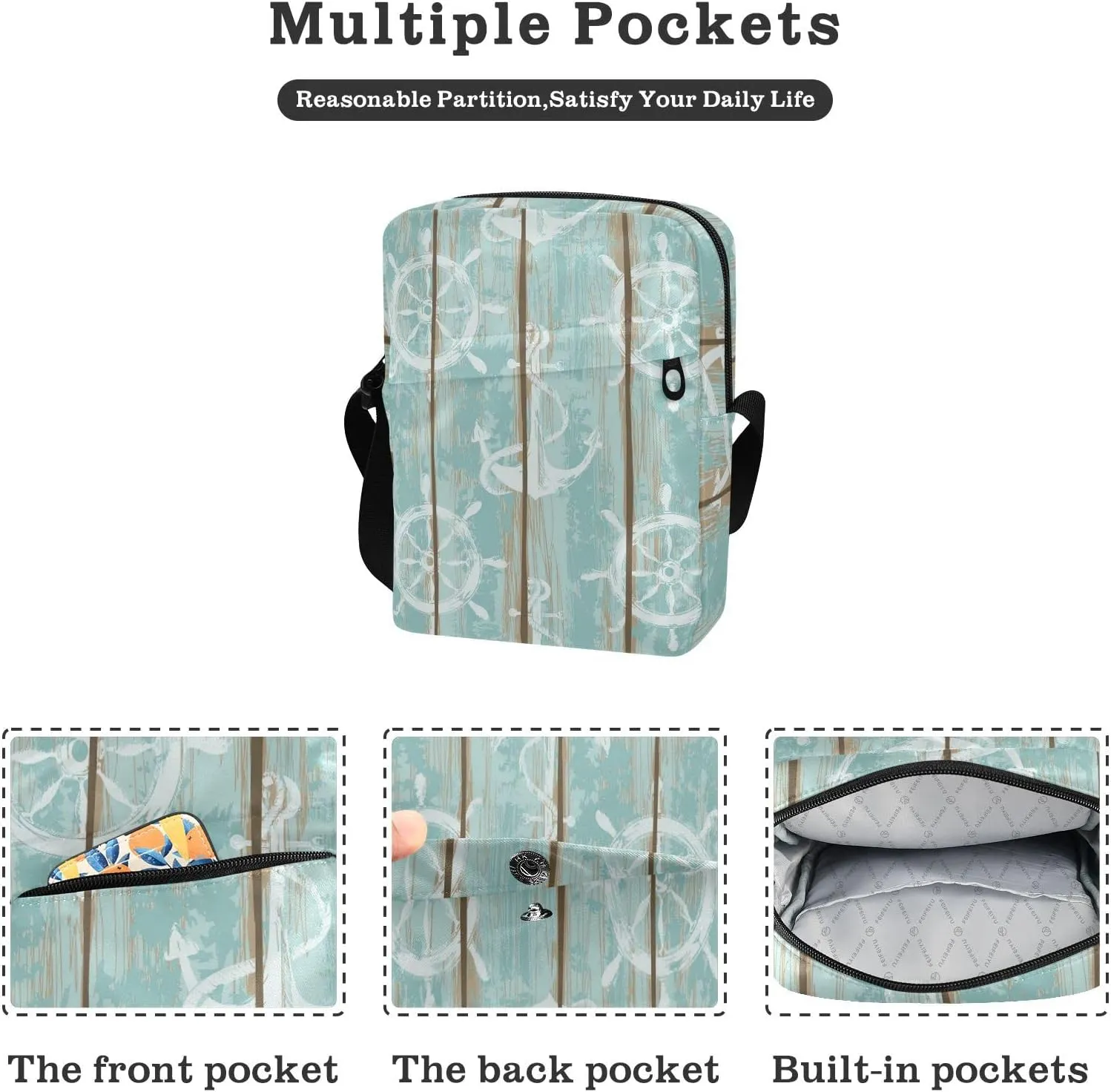 Oyihfvs Messenger Bag, Men's Crossbody Bag, Women's Crossbody Bag with Adjustable Strap