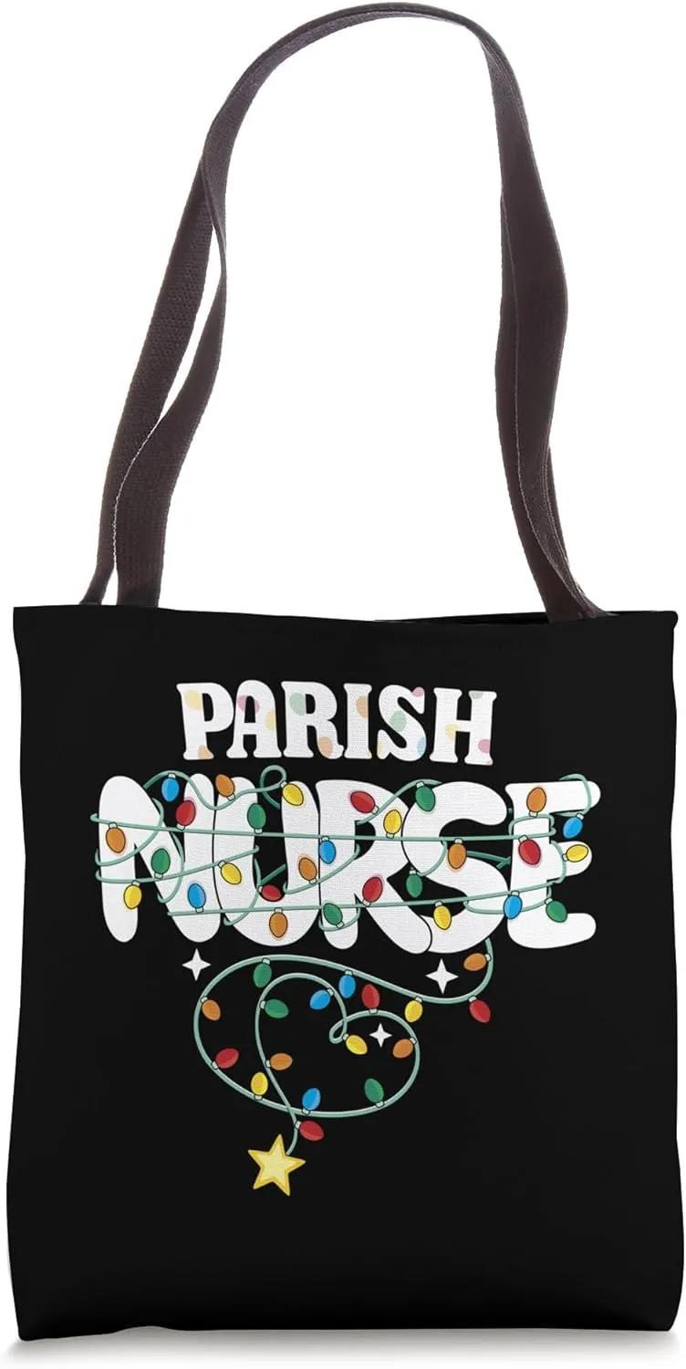 Parish Nurse Christmas Faith Community Nursing NP RN Squad Tote Bag
