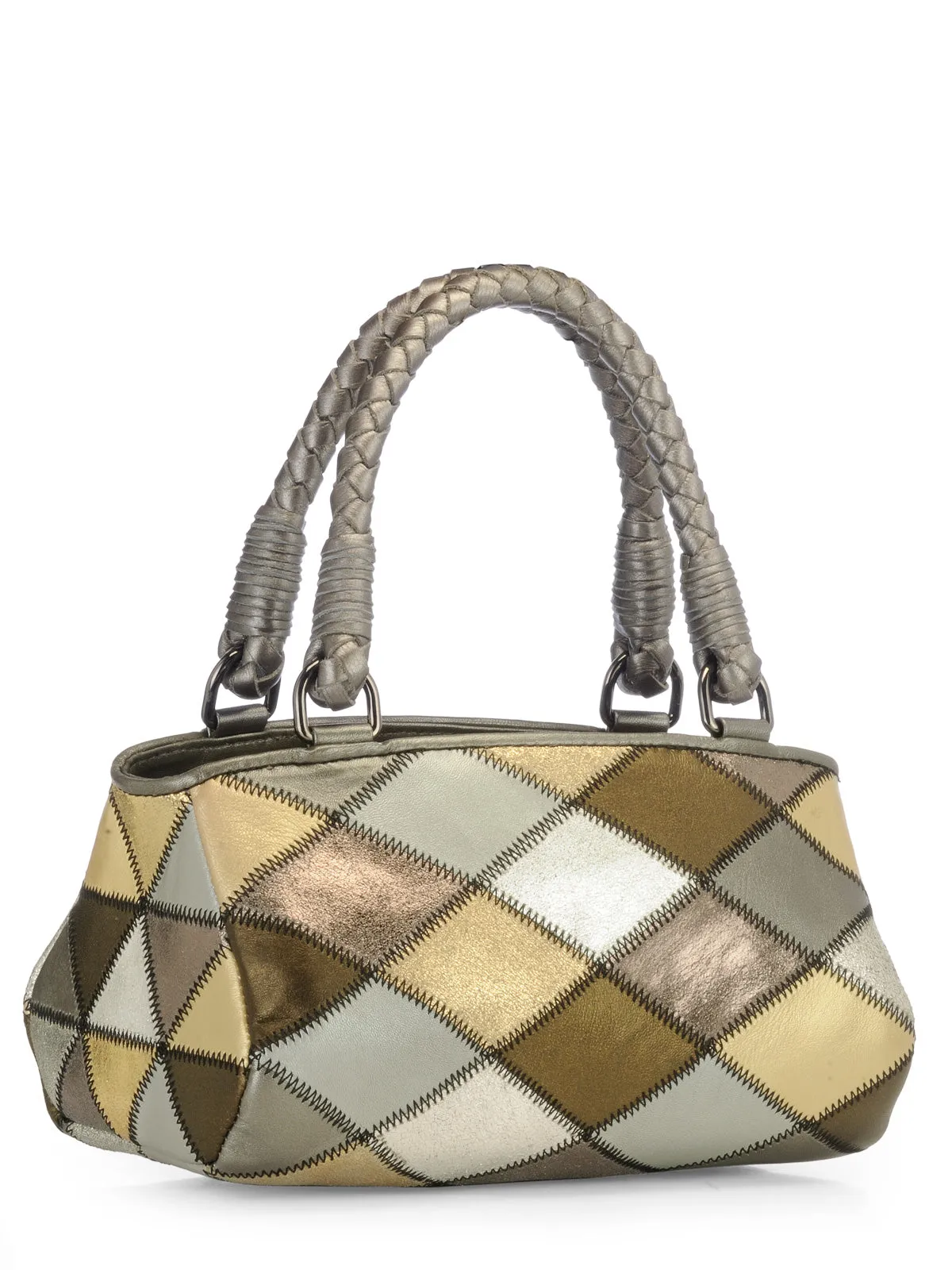 Patchwork Leather Mini Duffle Bag