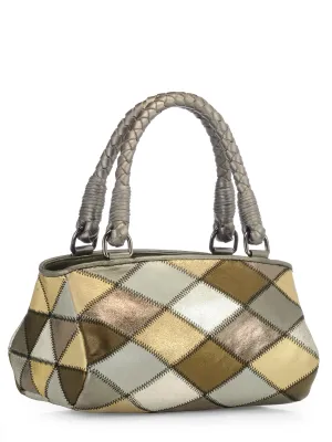 Patchwork Leather Mini Duffle Bag