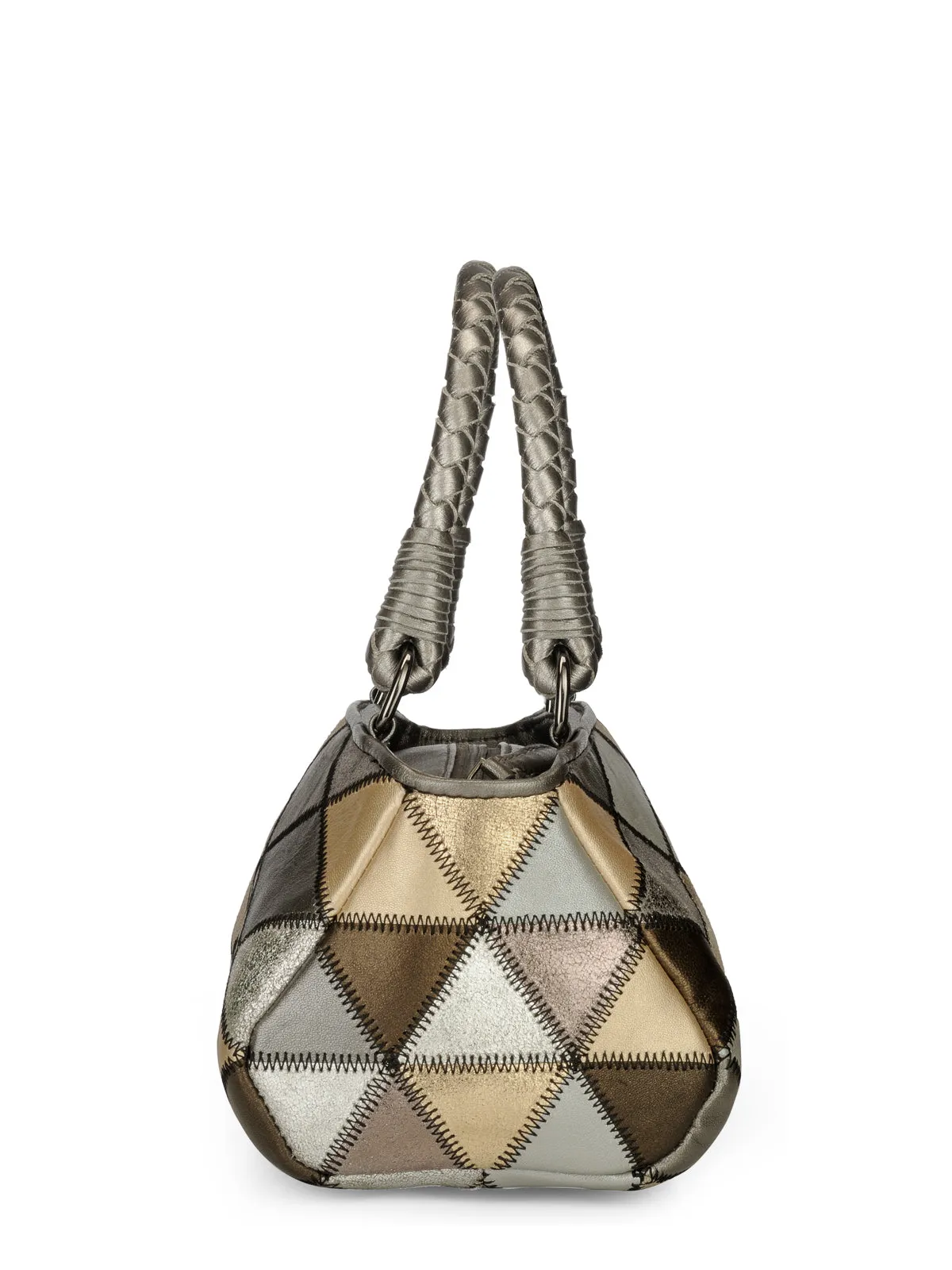 Patchwork Leather Mini Duffle Bag