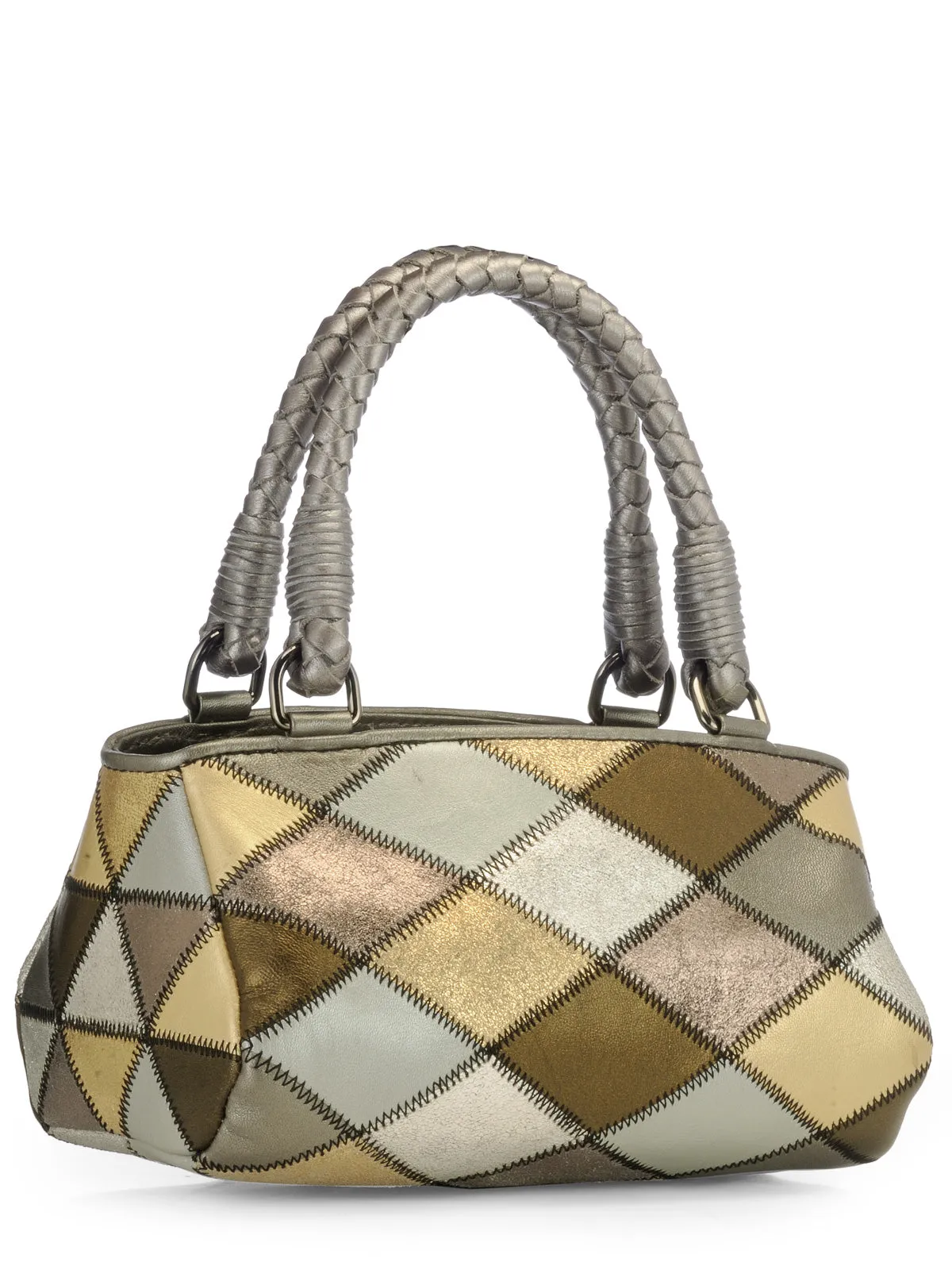 Patchwork Leather Mini Duffle Bag