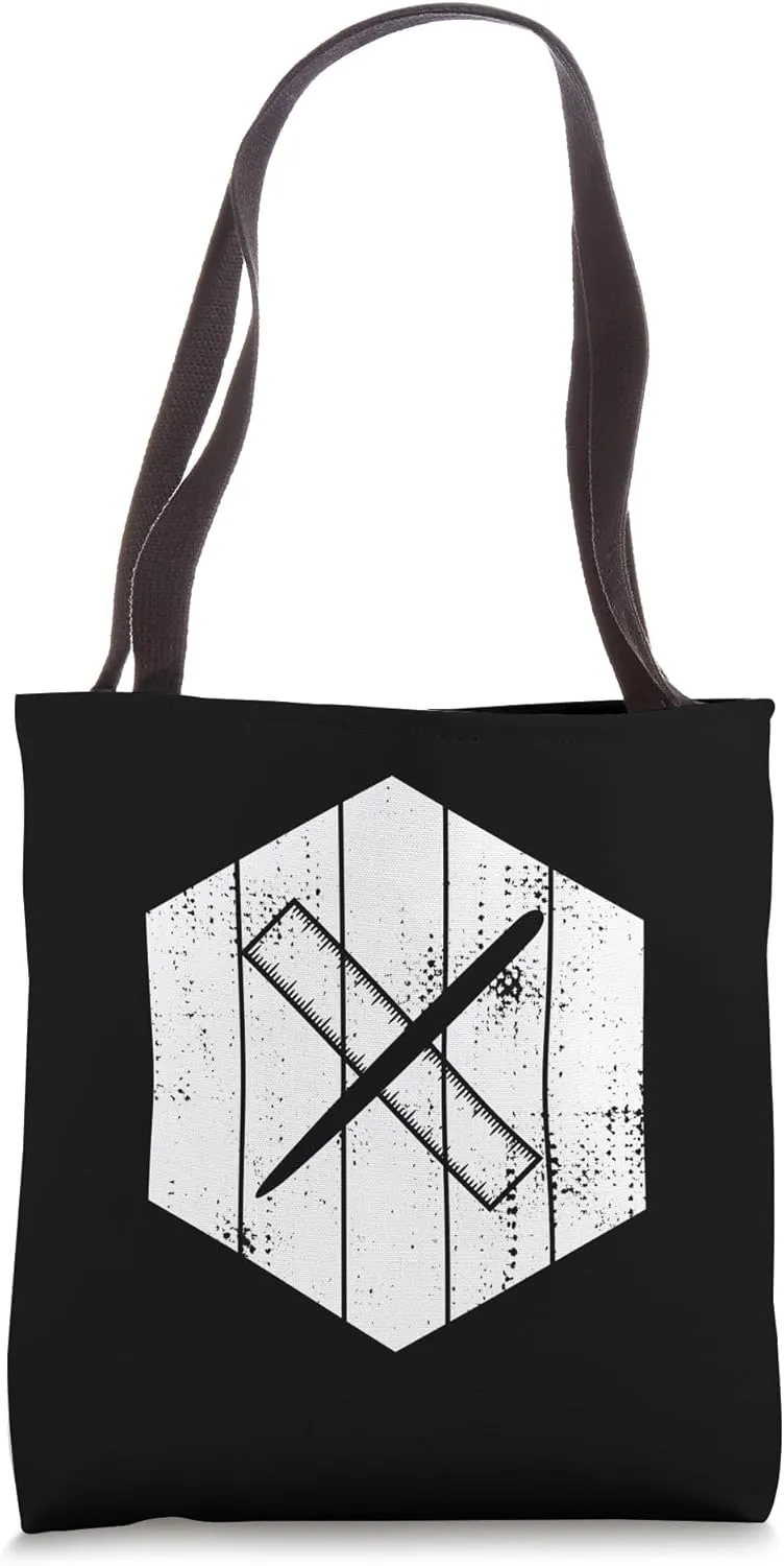 Pen and Ruler Drawing Architectural Technician Architect Tote Bag