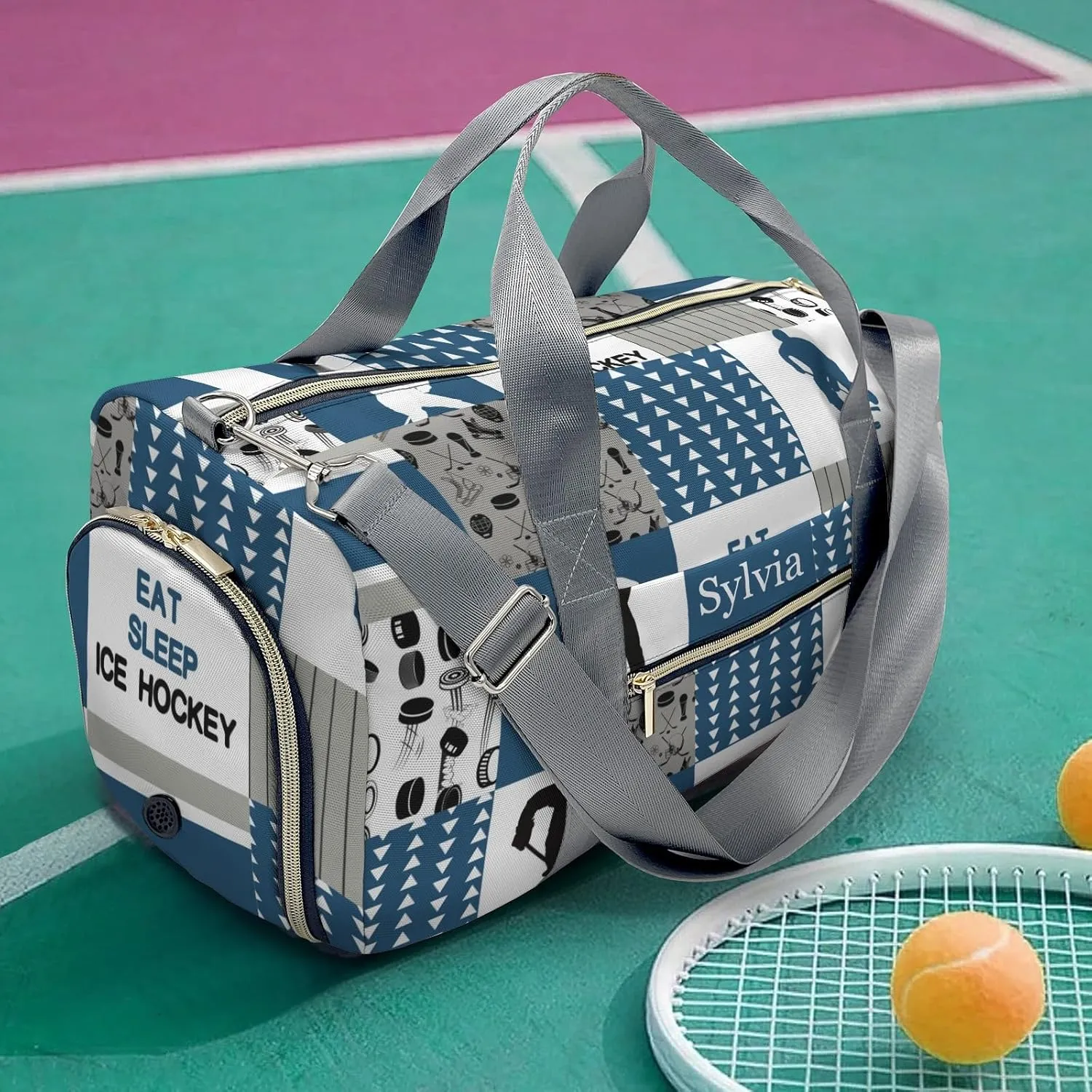 Personalized Ball Custom Multi-functional Travel Bag, Unisex Portable Duffel Bag, Short Distance Travel Assistant