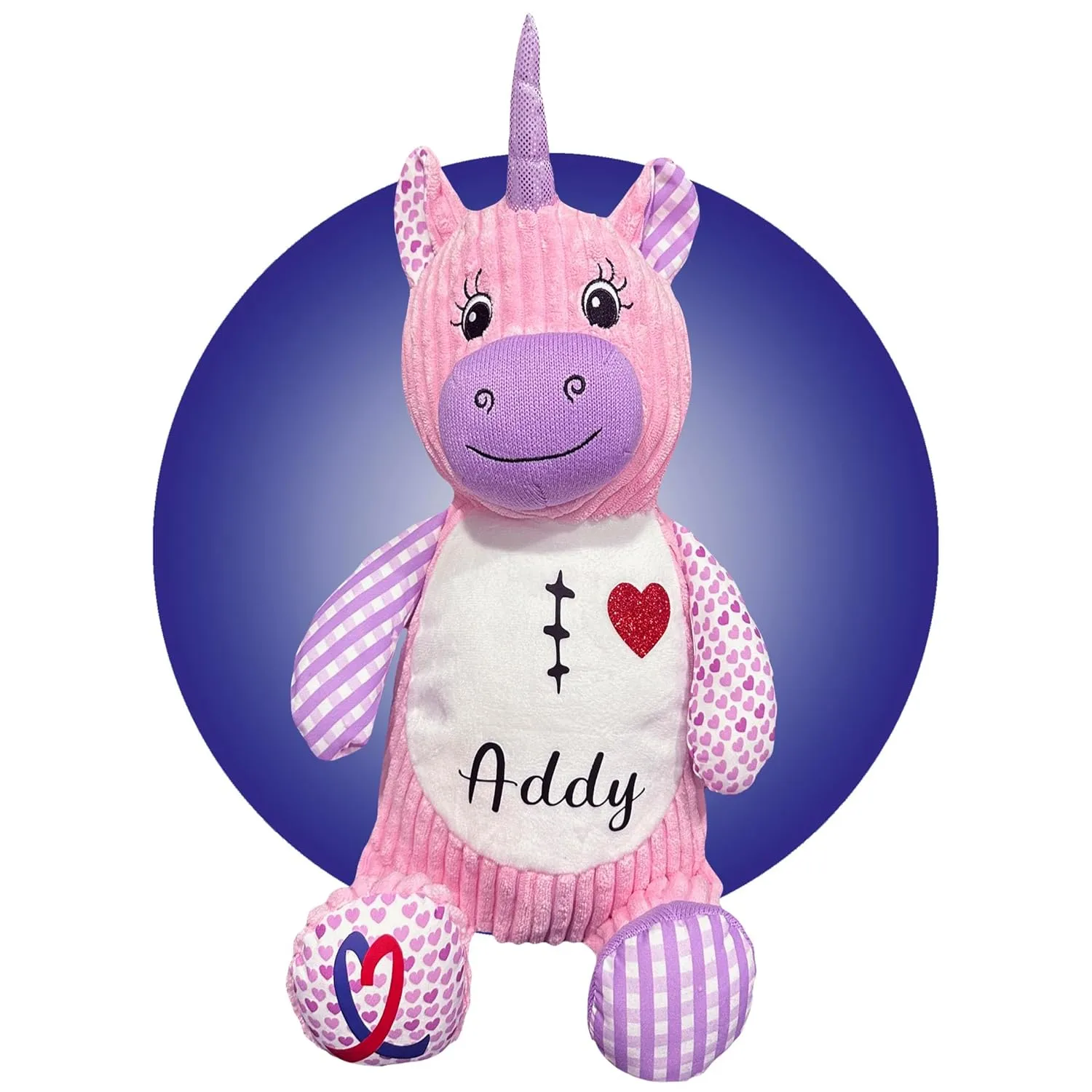 Personalized CHD Heart Warrior Teddy Bears - Surgery Teddy Bear Gifts - Gifts for kid having surgery - Custom Scar Buddy - Heart Warrior Gifts - Surgery Recovery Gifts by Kikilishop (Hearts Unicorn)