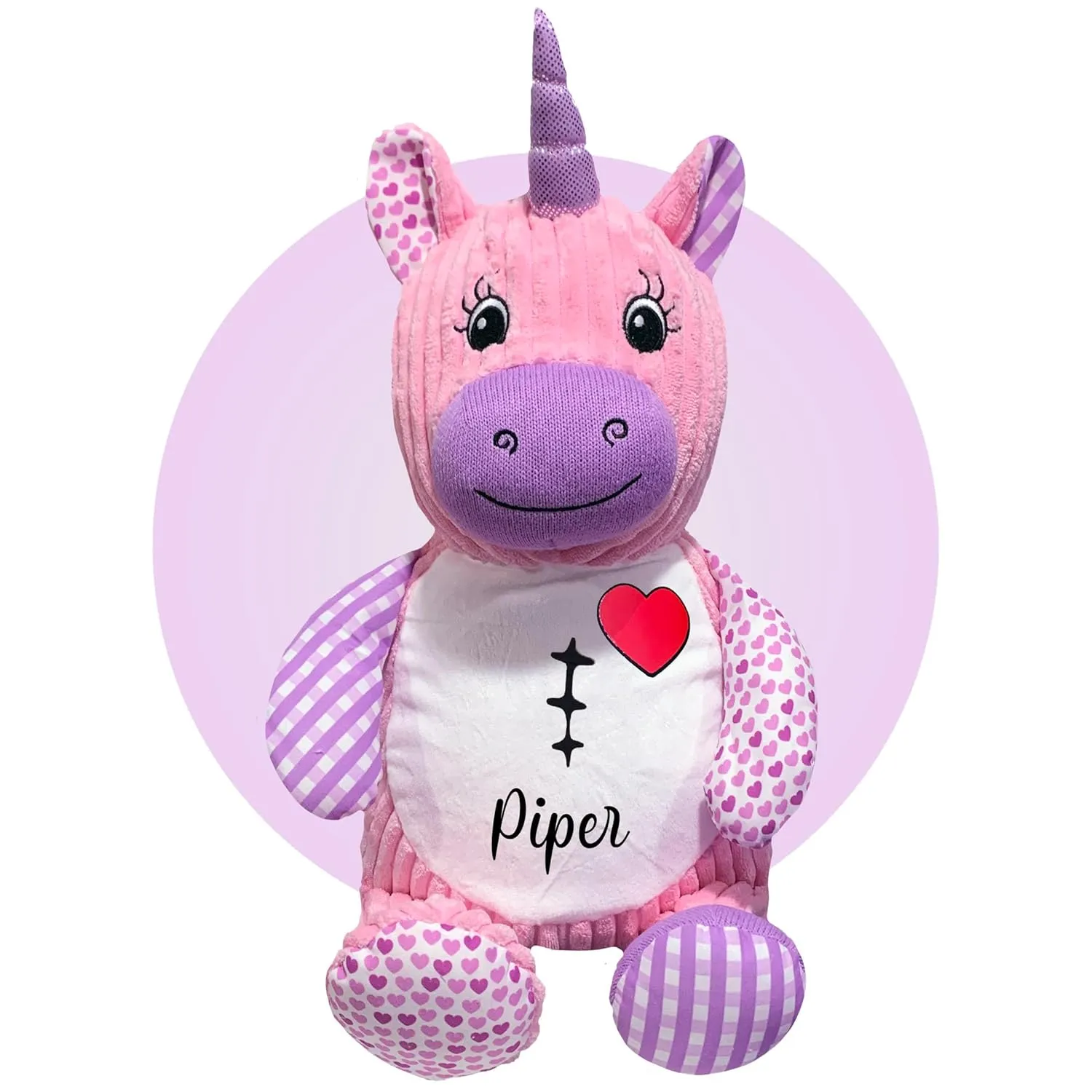 Personalized CHD Heart Warrior Teddy Bears - Surgery Teddy Bear Gifts - Gifts for kid having surgery - Custom Scar Buddy - Heart Warrior Gifts - Surgery Recovery Gifts by Kikilishop (Hearts Unicorn)