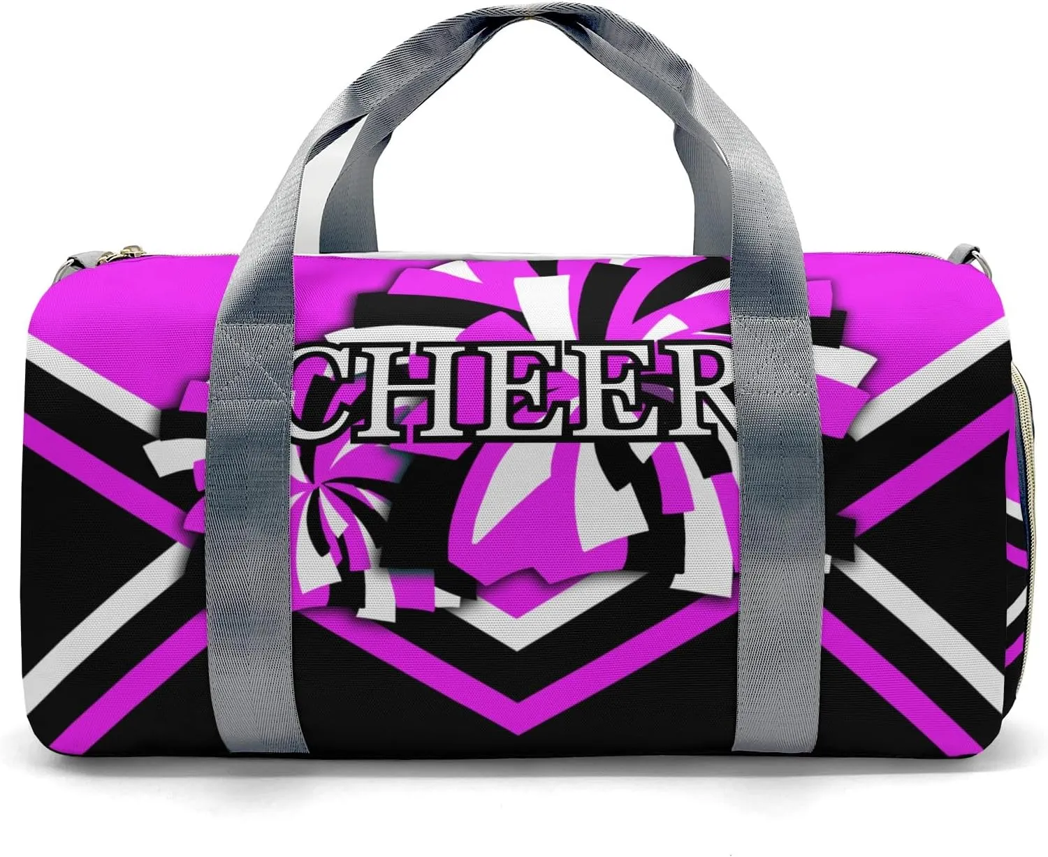 Personalized Cheer Purple Custom Multi-functional Travel Bag, Unisex Portable Duffel Bag, Short Distance Travel Assistant