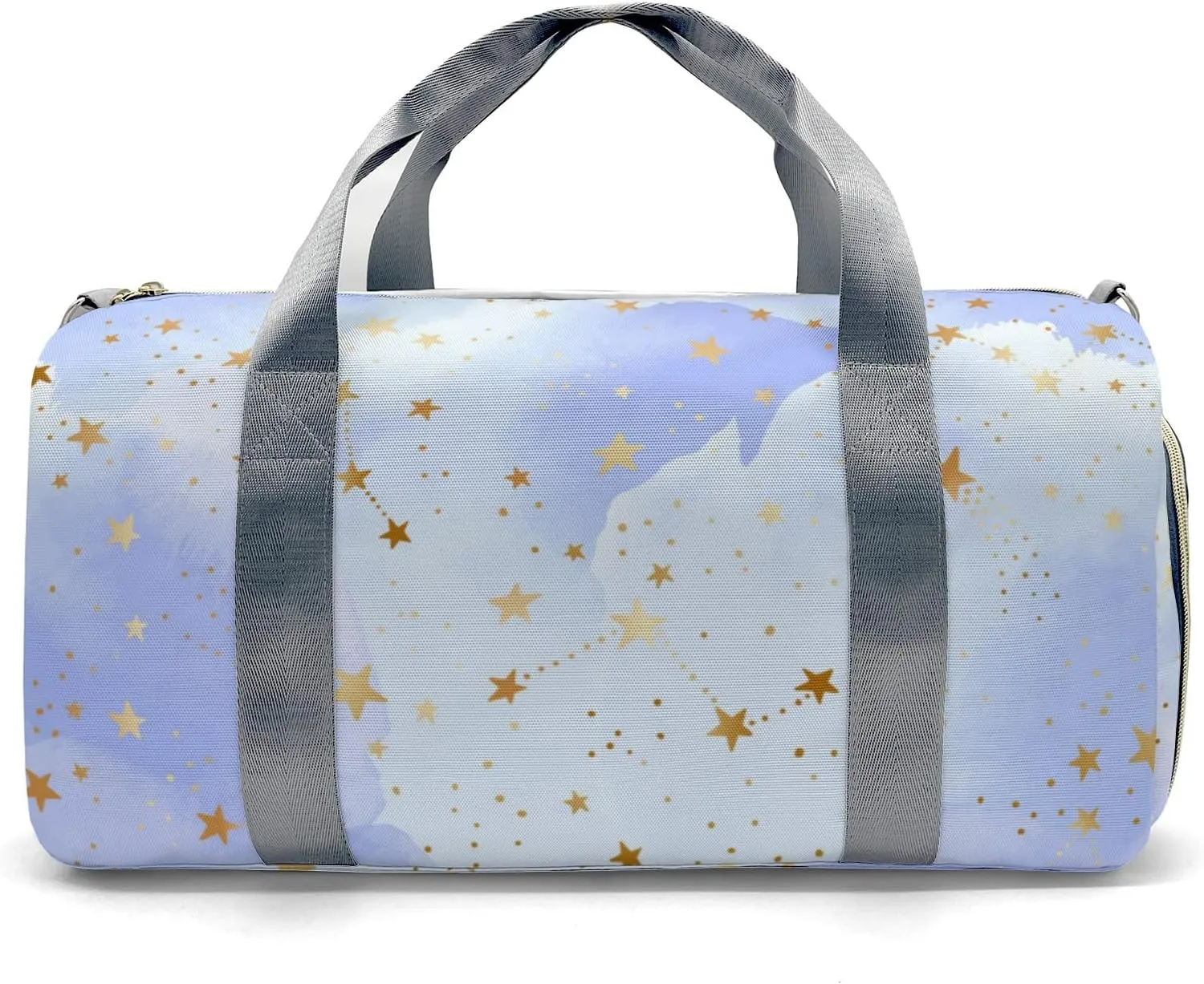 Personalized Golden Star Pattern Custom Multi-functional Travel Bag, Unisex Portable Duffel Bag, Short Distance Travel Assistant