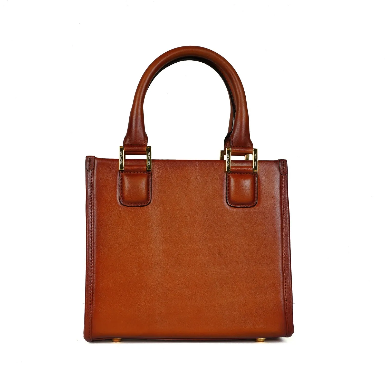 Personalized Hand-Painted Portrait Small Sized Tan Handbag