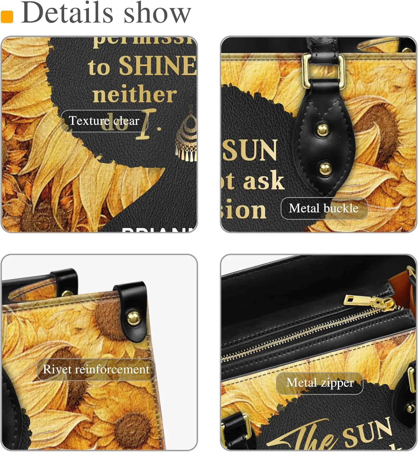 Personalized Leather Handbag For Black African Women – Matching Purse and Wallet Set – Mother's Day Gifts for Melanin Woman