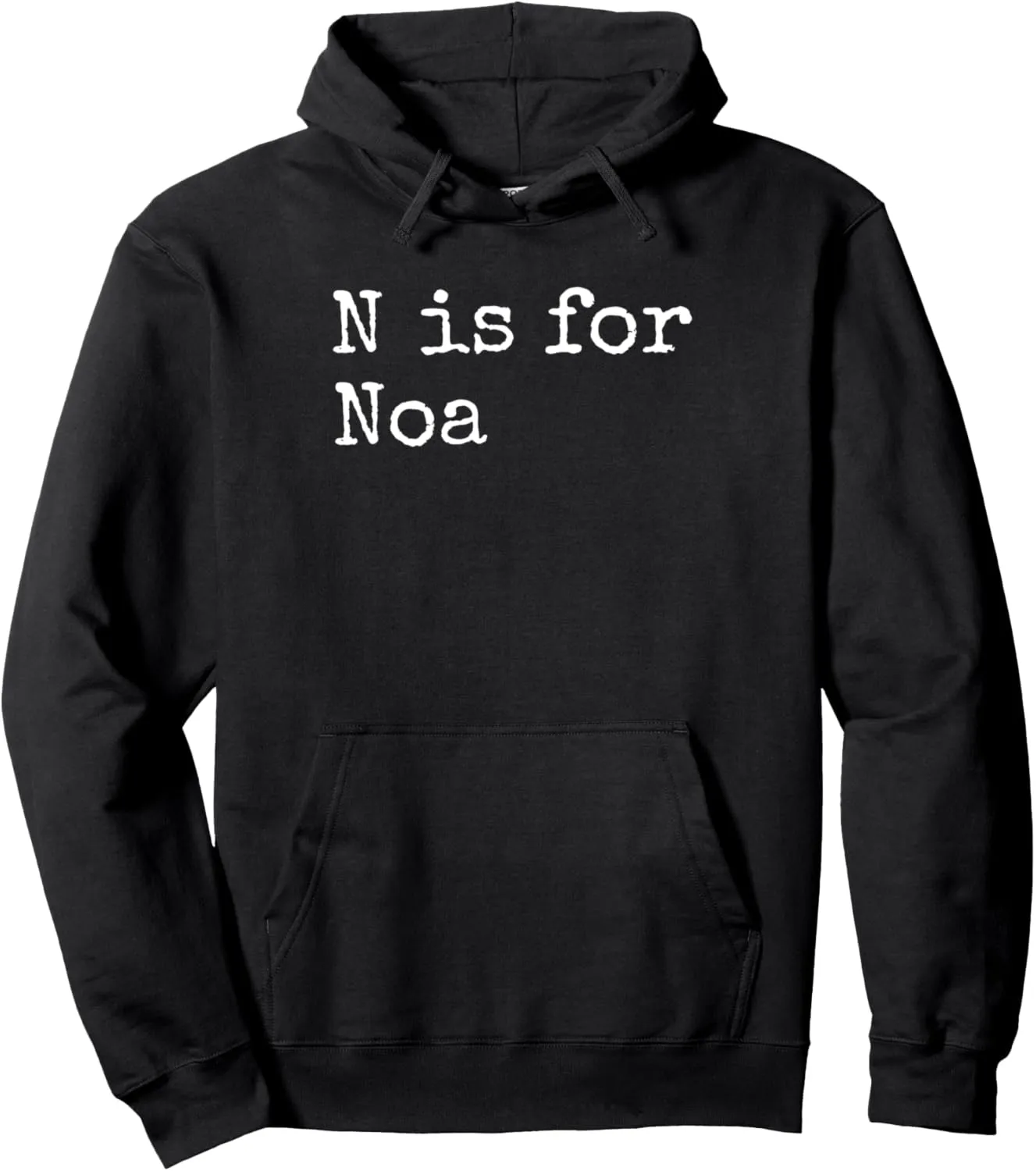 Personalized N is for Noa Name Student Kindergarten Girl Pullover Hoodie