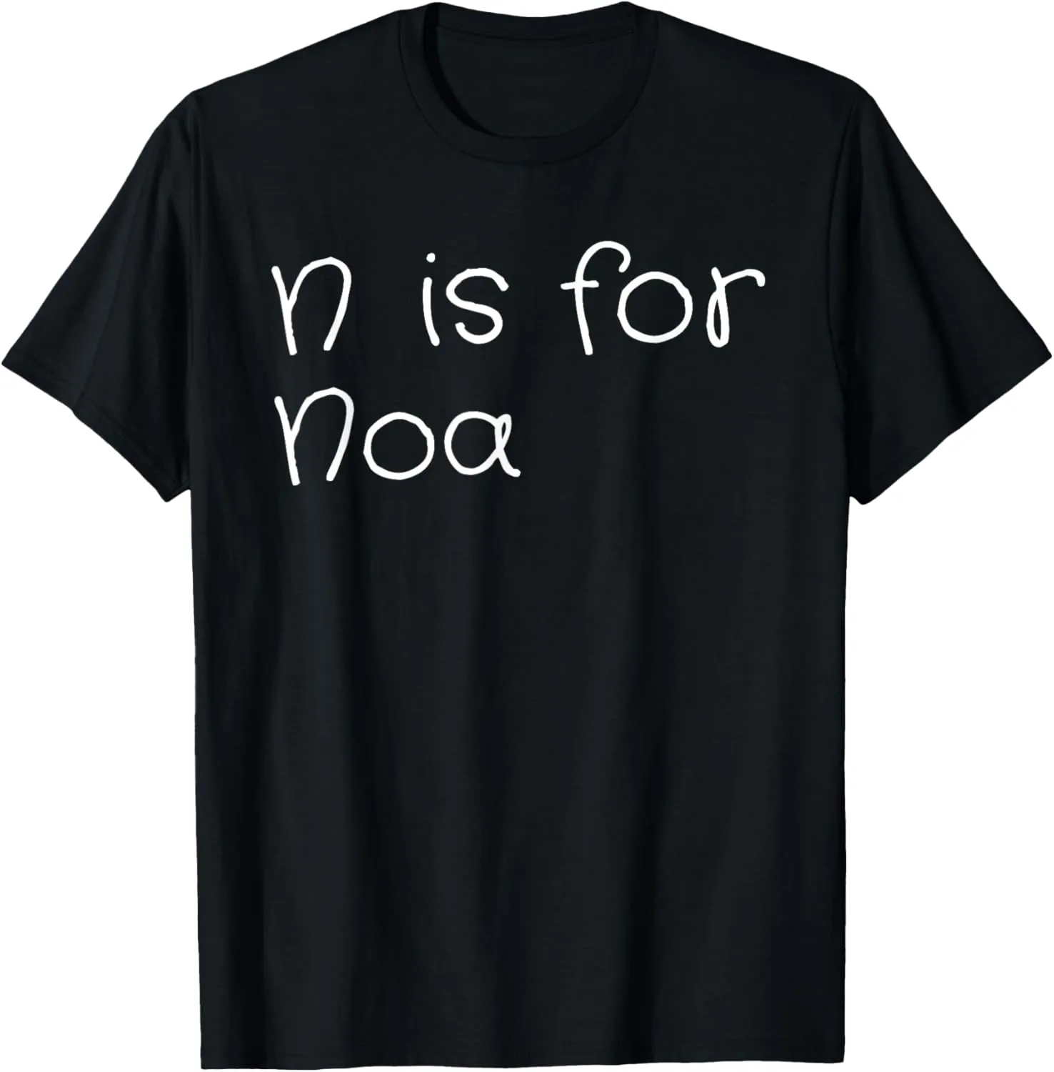 Personalized N is for Noa Name Student Kindergarten Girl T-Shirt