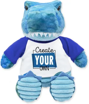 Personalized Plush T-Rex for Happy Birthday, Anniversary, Get Well Soon, Thank You, I Love You, Promotional Product; Ultra Soft and Cuddly T-Rex Plush for Kids 3  to Adults; (9" Tall Seated)
