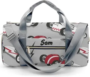 Personalized Vintage Race Car Custom Multi-functional Travel Bag, Unisex Portable Duffel Bag, Short Distance Travel Assistant