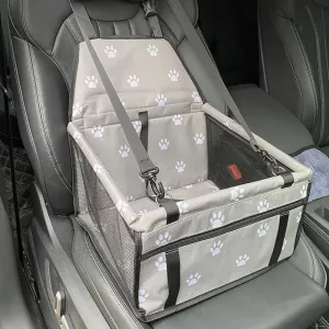 Pet Car Seat for Mazda Mazda6 6 Sport Wagon Estate/Hatchback Type GJ GH GG GG1 GY GY1 2002-2023 Dog Car Seat with Leash Portable Dog Bed for Car Foldable Car Pet Bag,Grey Footprint