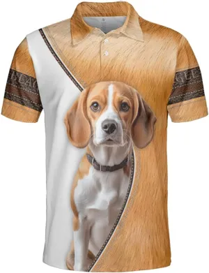 Pet Polo Shirts for Men Women - Dog Lovers Mens Golf Polo Shirts Short Sleeve Dry Fit Casual Tennis Dog T-Shirt