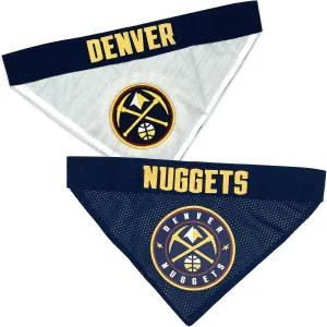 Pets First NBA Dog Bandana -Denver Nuggets Reversible Bandana. 2 Sided Home & Away Sports Bandana with a Premium Embroidery Team Logo, Large/X-Large
