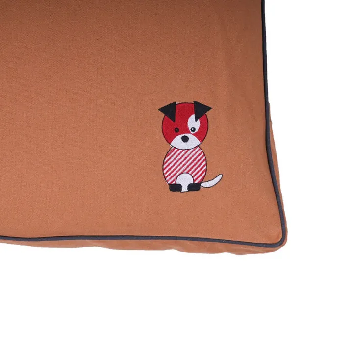 Petter World Comfort Flat Cushion Bed for Dogs Earthy Brown