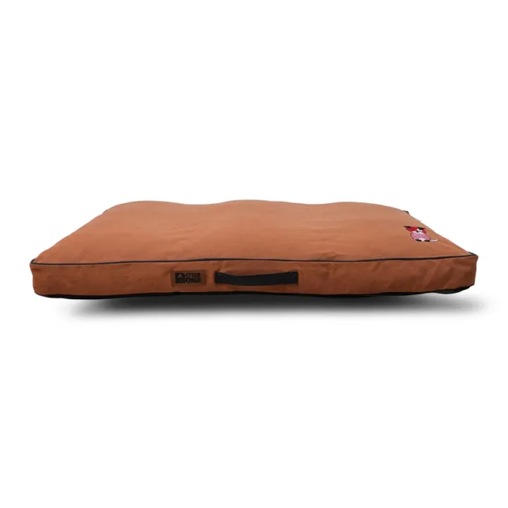 Petter World Comfort Flat Cushion Bed for Dogs Earthy Brown