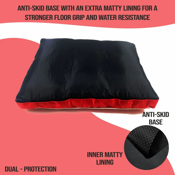 Petter World Waterproof Easy Clean Monsoon Bed with Removable  Washable Cover Cherry Red