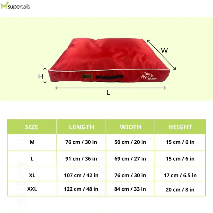 Petter World Waterproof Easy Clean Monsoon Bed with Removable  Washable Cover Cherry Red