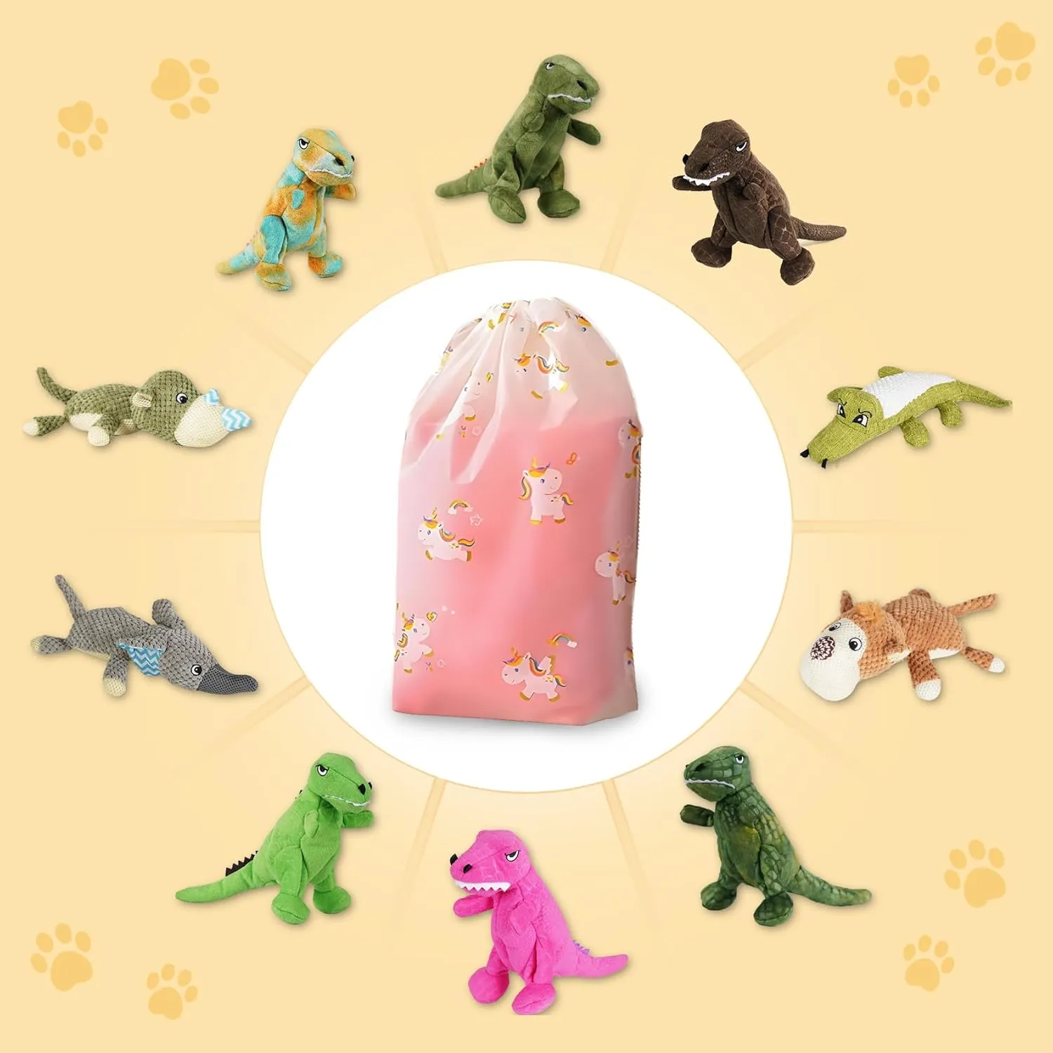 PetWarm Dog Toys Chew Squeaky, Durable Chew & Stress-Relief Interactive Pet Toy for Small, Medium, and Large Dogs, Multi-Functional Design, Squeaky Dog Toy, Stress Relief,Yellow