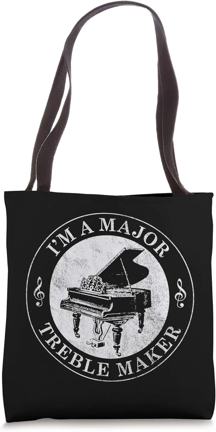 Piano Player Teacher Student Pianist Gift Treble Maker Tote Bag