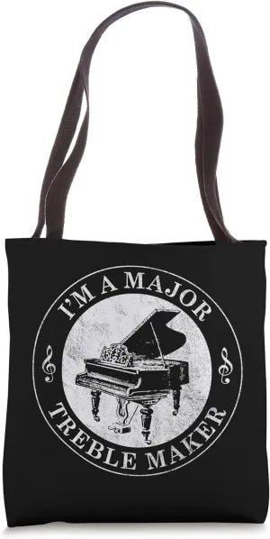 Piano Player Teacher Student Pianist Gift Treble Maker Tote Bag