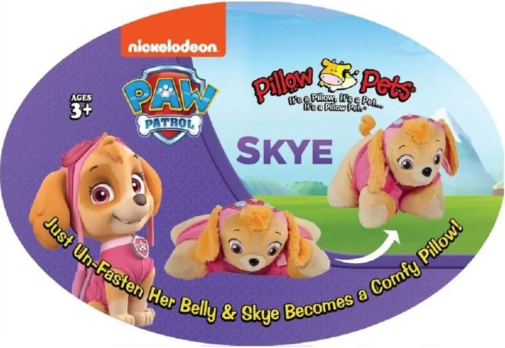 Pillow Pets Paw Patrol Skye Stuffed Animal-16” Nickelodeon Plush Toy, 1 Count (Pack of 1)
