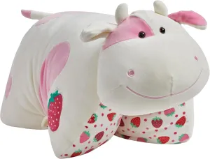 Pillow Pets - Sweet Scented Strawberry Cow Puff - Stuffed Animal - Plush