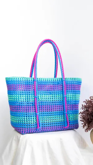 Pink & Blue Wire Basket - Extra large