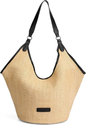 Pleneal Crochet Beach Bags for Women, Summer Beach Tote Bag, Soft Woven Purses Shoulder Bag for Vacation