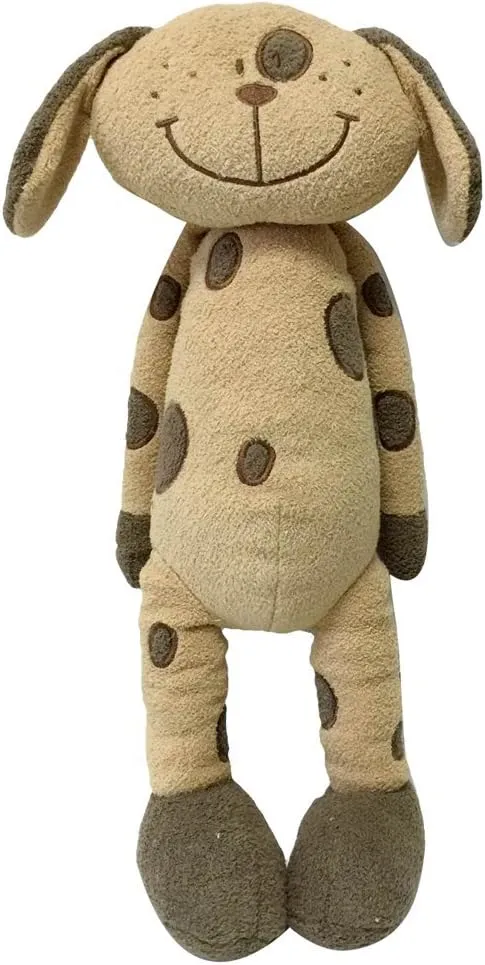 Plush Sitting Brown Peppered Puppy Dog, 15"