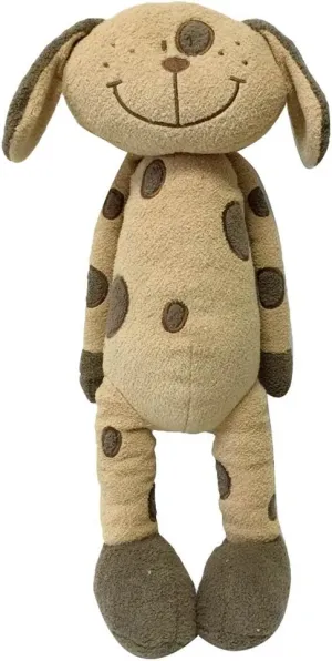 Plush Sitting Brown Peppered Puppy Dog, 15"