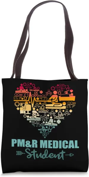 PM&R Medical Student Heart Funny Vintage Rehabilitation Tote Bag