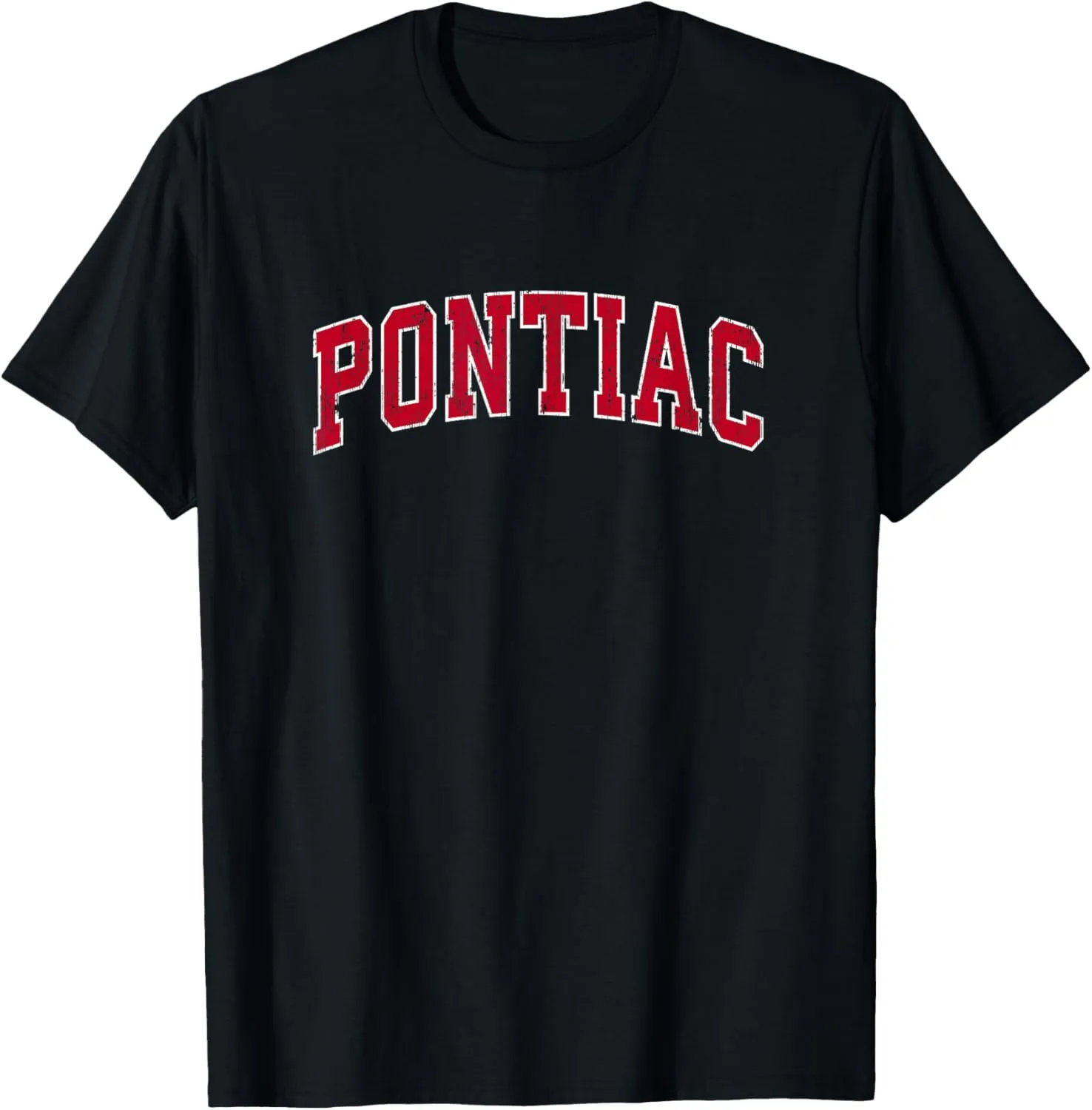 Pontiac Michigan MI Vintage Sports Design Red Design T-Shirt
